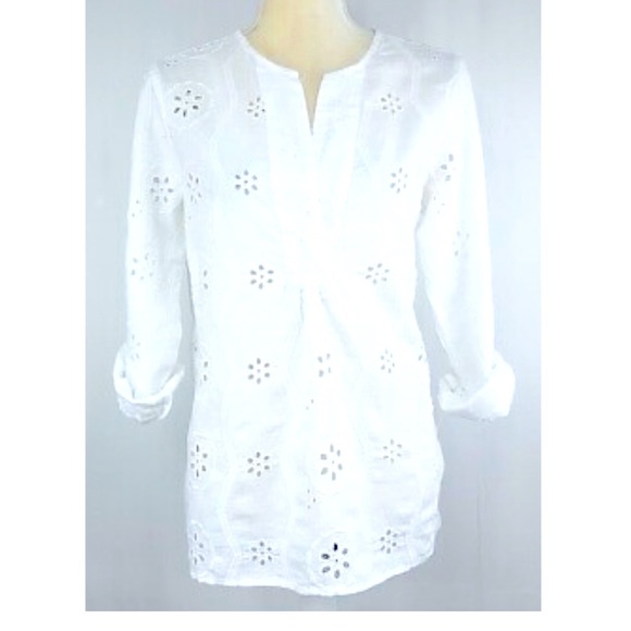 CHRISTIAN SIRIANO New York White Eyelet Blouse - Picture 3 of 7